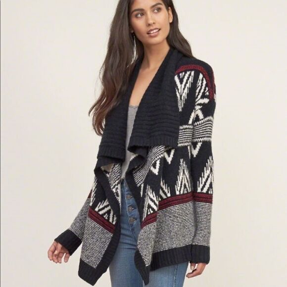 ✨ abercrombie and fitch aztec shawl cardigan✨ - Picture 1 of 4